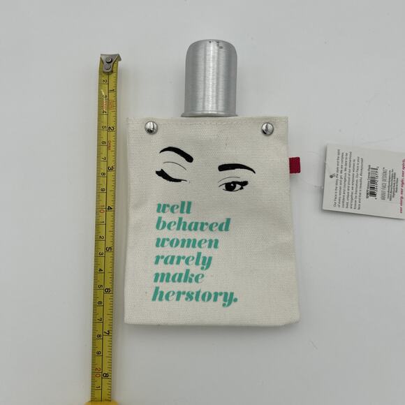 About Face Designs “Well Behaved Women Rarely Make History” Canvas Flask - Picture 12 of 13